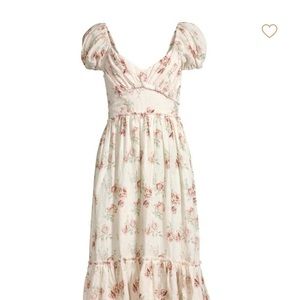LoveShackFancy Angie Cotton Floral Maxi Dress
